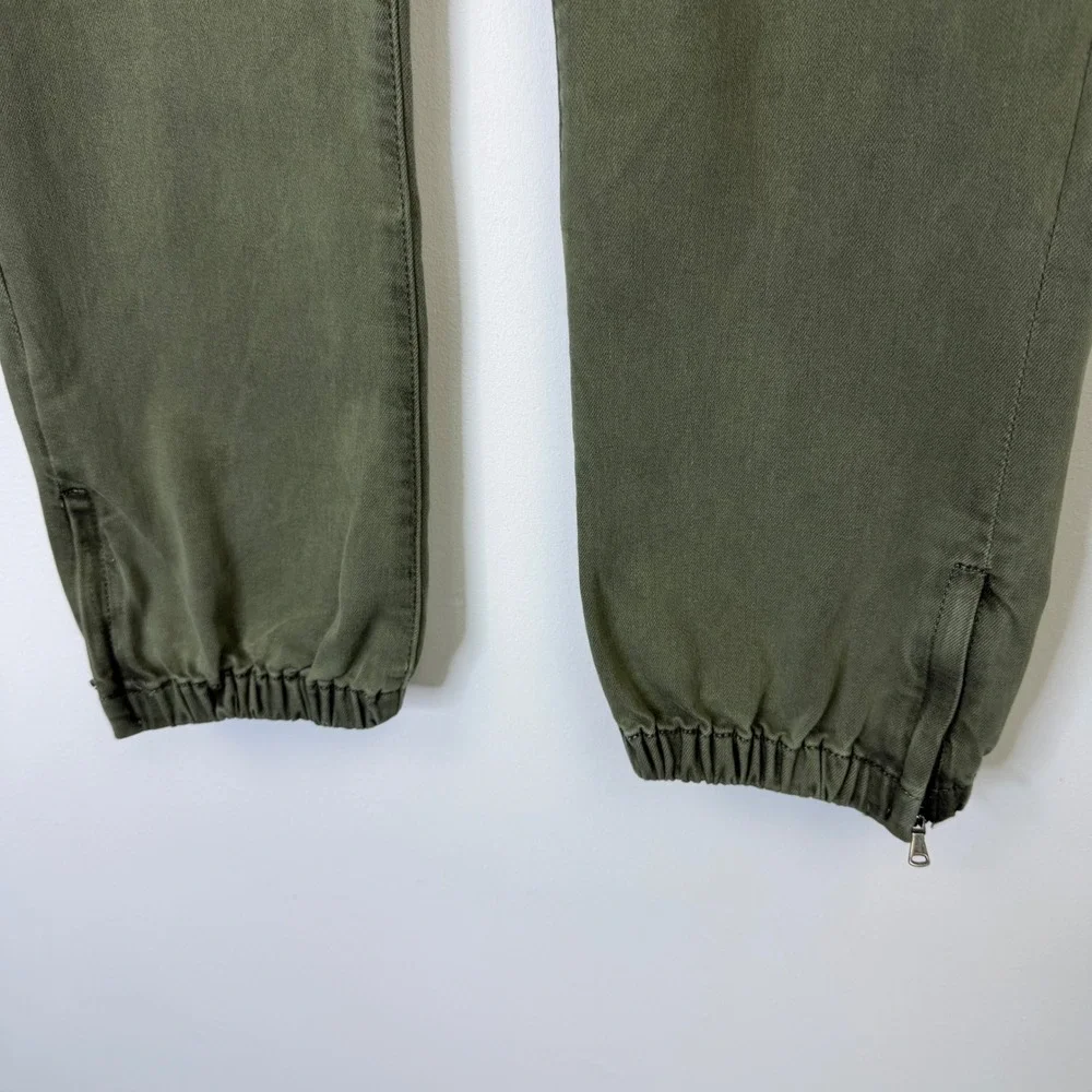 Paige Mayslie Jogger Pants Women's 30 Green Cargo Ankle Pants